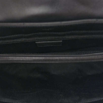 Saint Laurent Calfskin Y Quilted Monogram Monochrome Large Loulou Chain Satchel Black 5 of 12