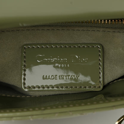 Christian Dior Patent Cannage Mini Lady Dior Dusty Green 6 of 10