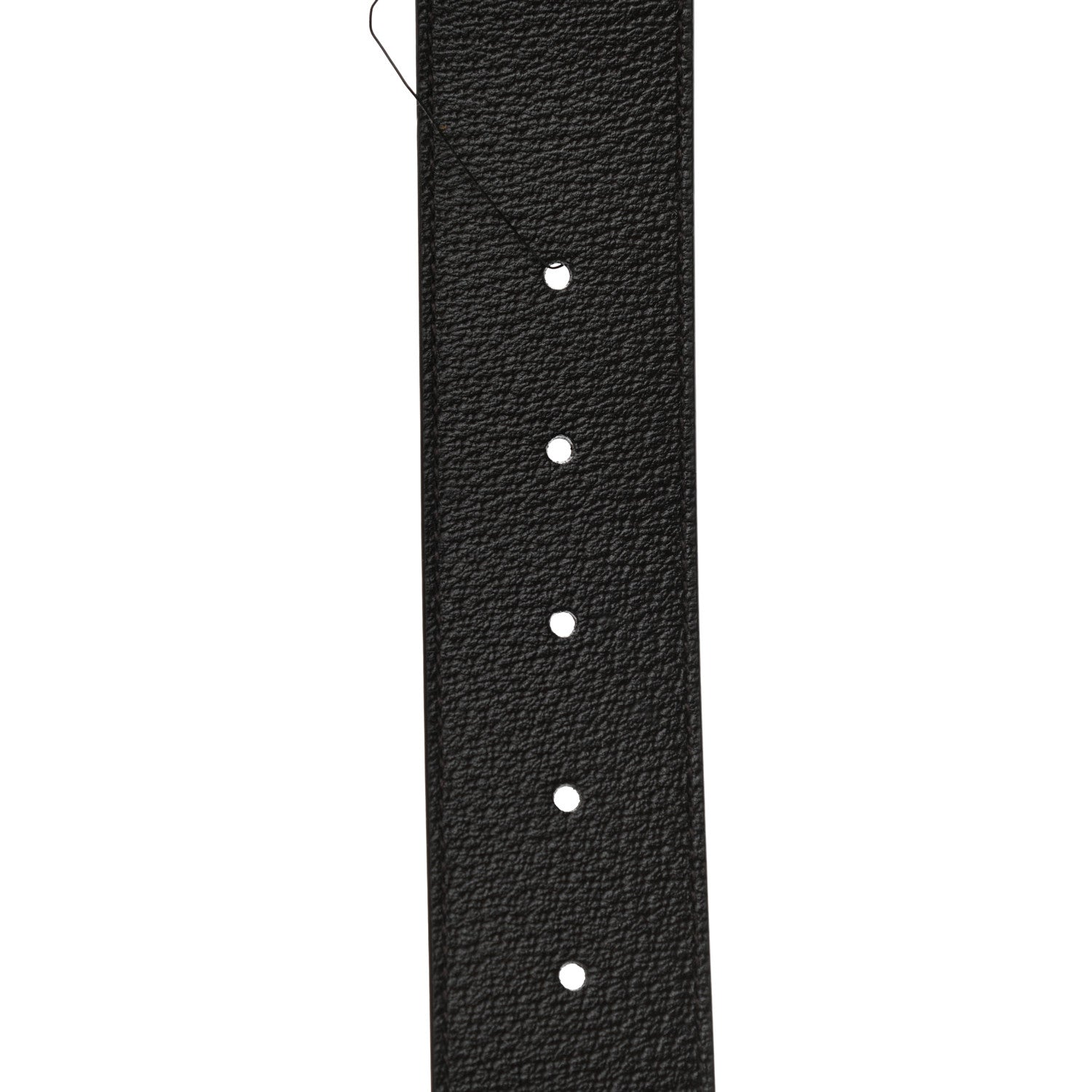 Gucci Textured Dollar Calfskin Double G 40mm Belt 85 34 Dark Cocoa 4 of 5
