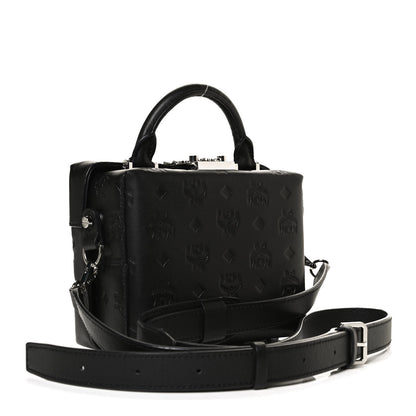 MCM Calfskin Ottomar Monogram Small Berlin Crossbody Black 2 of 11