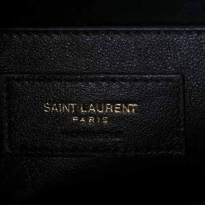 Saint Laurent Patent Matelasse Monogram Large Vicky Chain Bag White 6 of 19