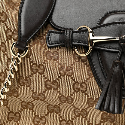 Gucci Monogram Margaux Calfskin Medium Emily Hobo Beige Ebony Cocoa 8 of 19