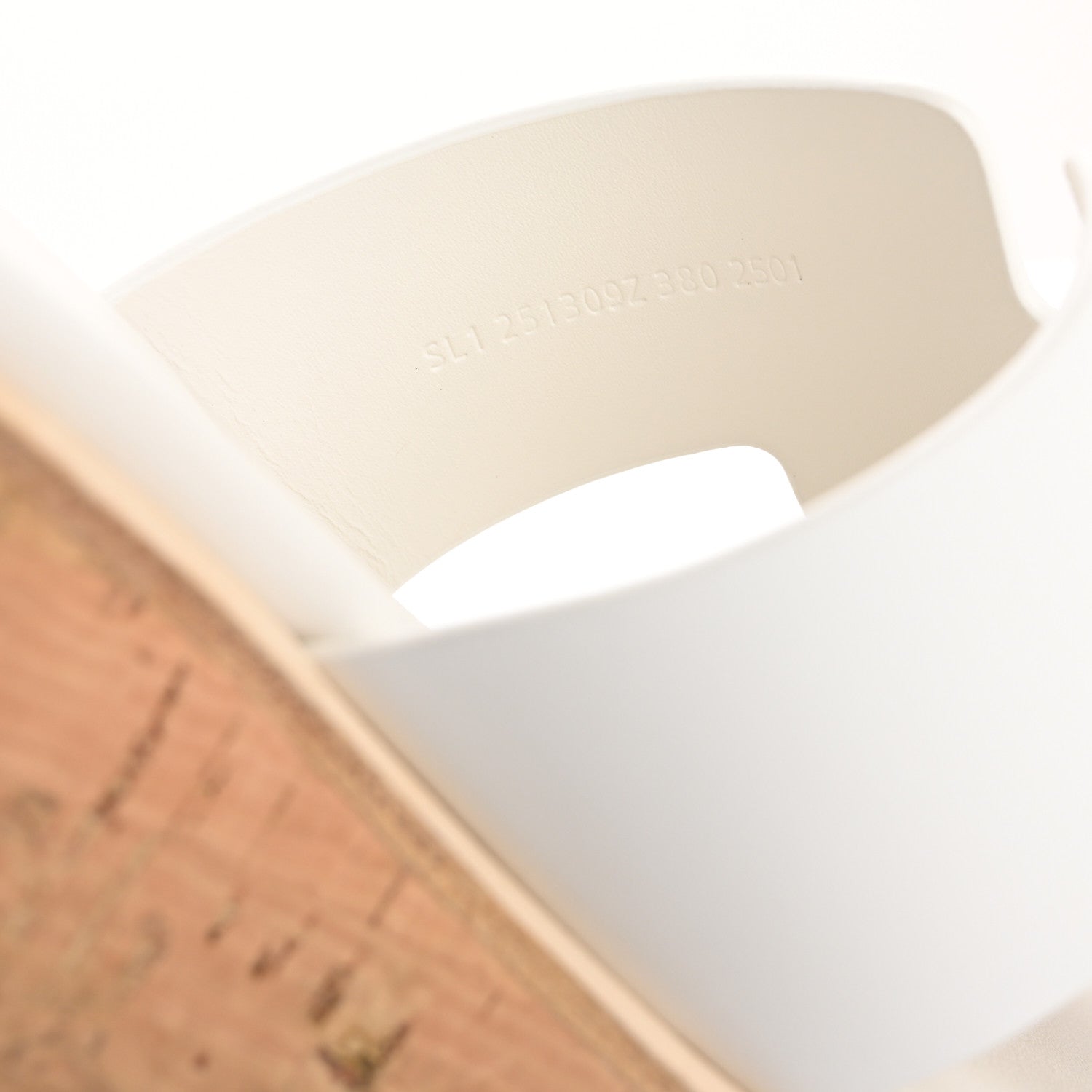 Hermes Calfskin Cork Eze 30 Sandals 38 White 9 of 10