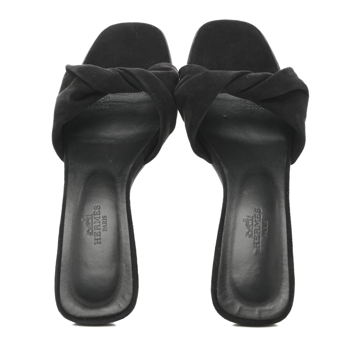Suede Goatskin Giny 55 Sandals 38 Black