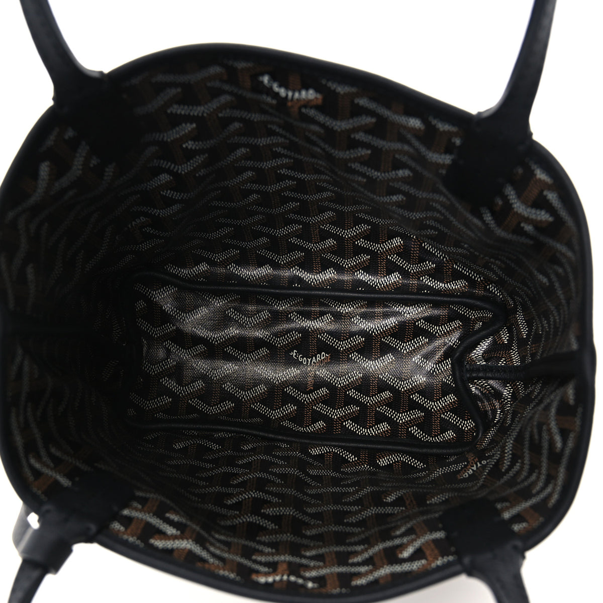 Goyardine Reversible Mini Anjou Black