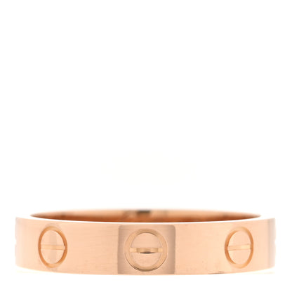 Cartier 18K Pink Gold 3.5mm LOVE Wedding Band Ring 51 5.75 1 of 5