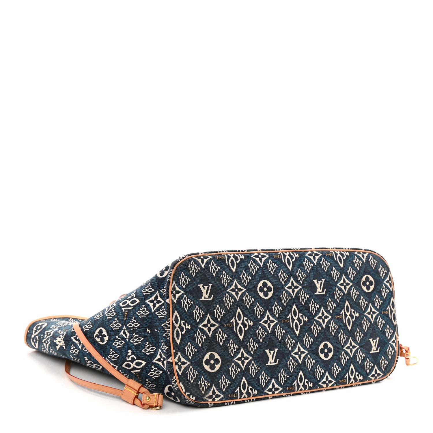 Louis Vuitton Jacquard Since 1854 Neverfull MM Blue 4 of 8