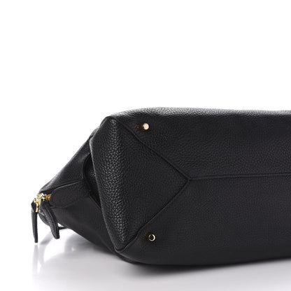 Burberry London Grainy Calfskin Medium Greenwood Bowling Bag Black 9 of 10