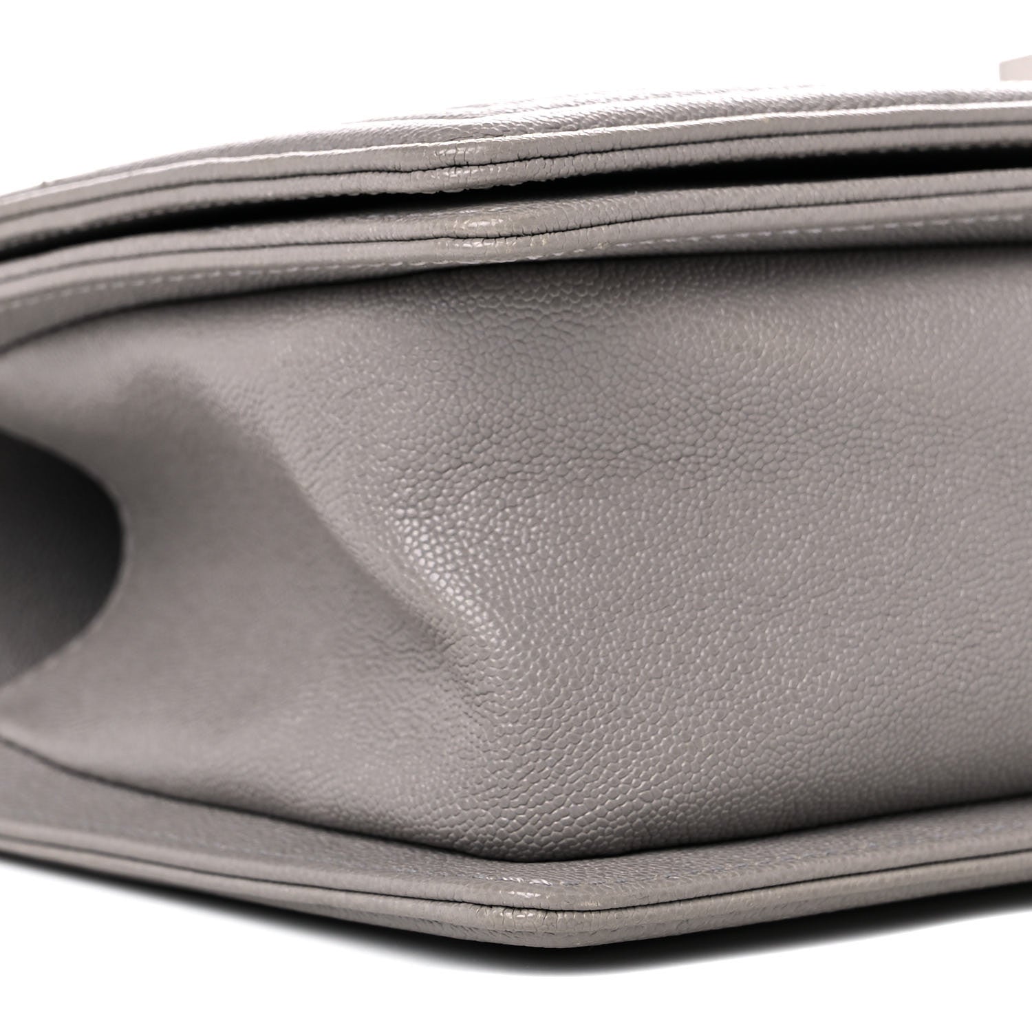 Chanel Caviar Quilted Medium Boy Flap Light Grey 7 of 9
