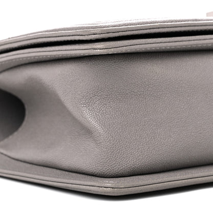 Chanel Caviar Quilted Medium Boy Flap Light Grey 7 of 9