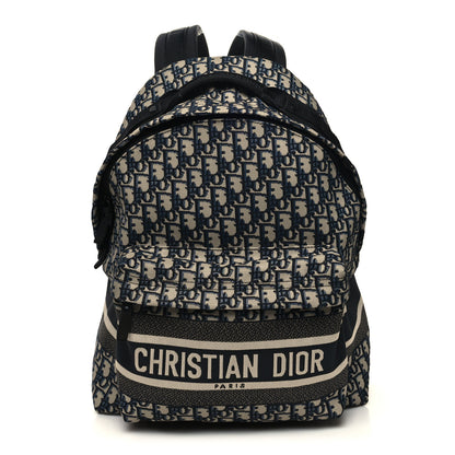 Christian Dior Oblique Diortravel Backpack Blue 1 of 8