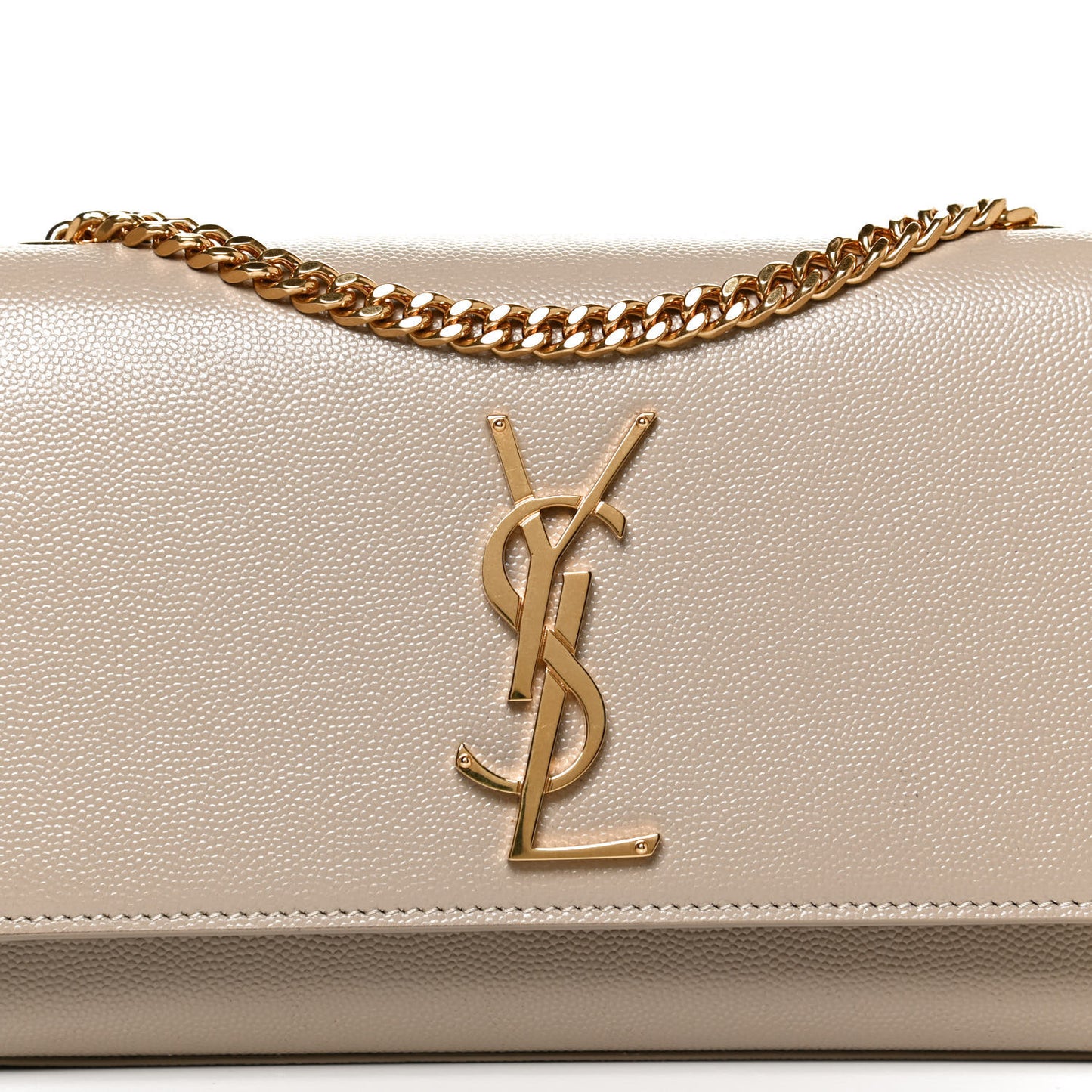 Grain De Poudre Small Monogram Kate Satchel Sea Salt