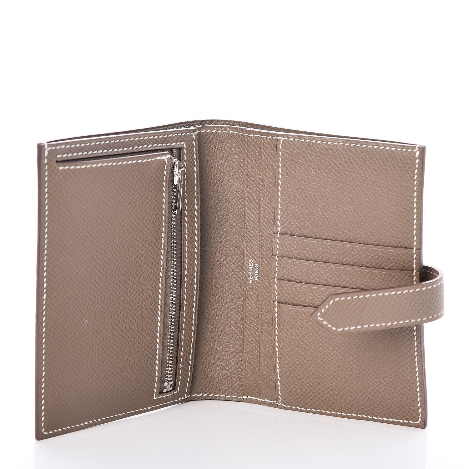 Hermes Epsom Bearn Compact Wallet Etoupe 5 of 9
