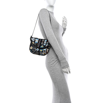 Hermes Silk Sursoie To Go Pouch Bleu Marine Craie Noir 2 of 10