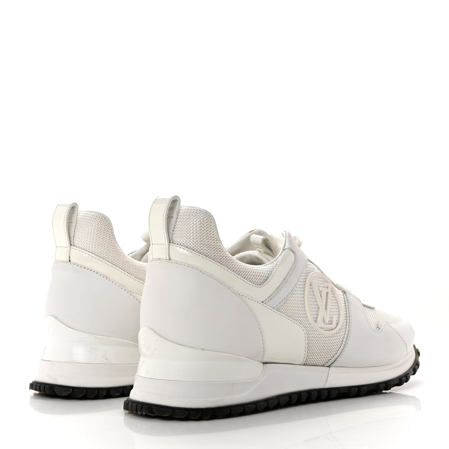 Louis Vuitton Calfskin Mesh Run Away Sneakers 37 White 4 of 10