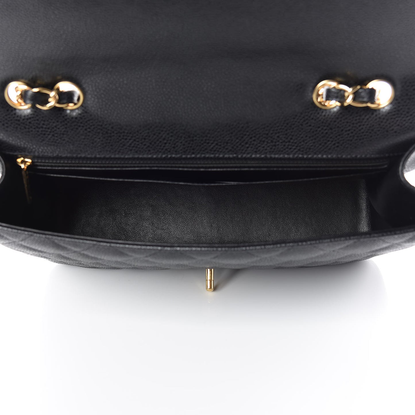 Caviar Quilted Jumbo Single Flap Black
