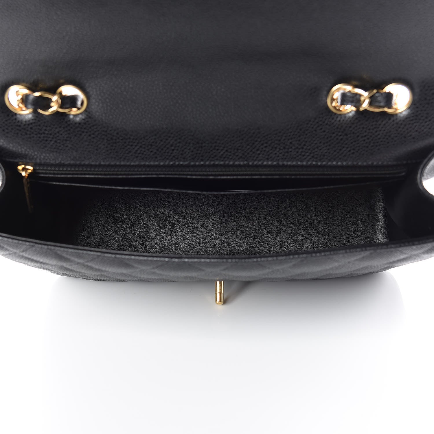 Chanel Caviar Quilted Jumbo Single Flap Black 7 of 10