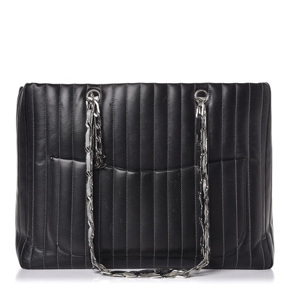 Chanel Lambskin Vertical Quilted Large Mademoiselle Tote Black 1 of 11