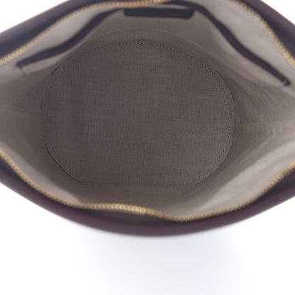Mansur Gavriel Pebbled Calfskin Zip Bucket Bag Eggplant 4 of 8