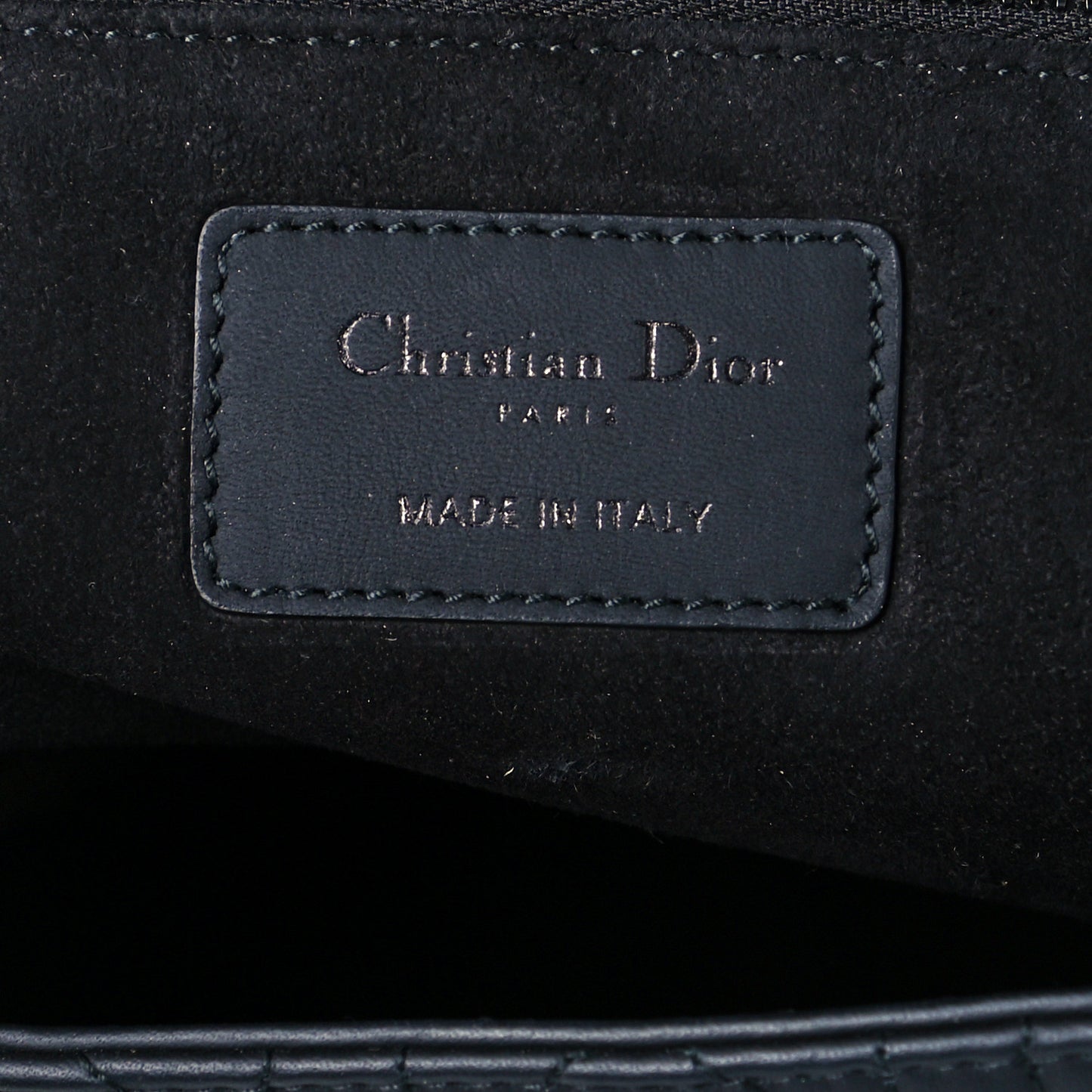 Ultra Matte Calfskin Cannage Large Lady Dior Black