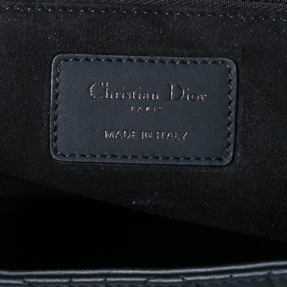 Christian Dior Ultra Matte Calfskin Cannage Large Lady Dior Black 6 of 10