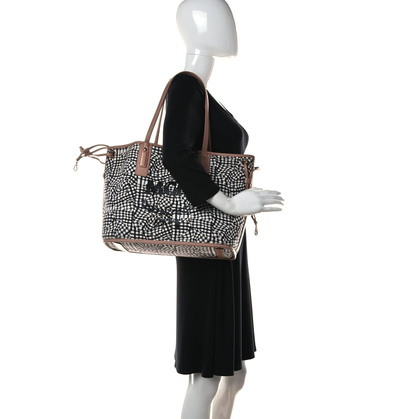 Metallic Visetos Medium Liz Reversible Shopper Tote Champagne Gold