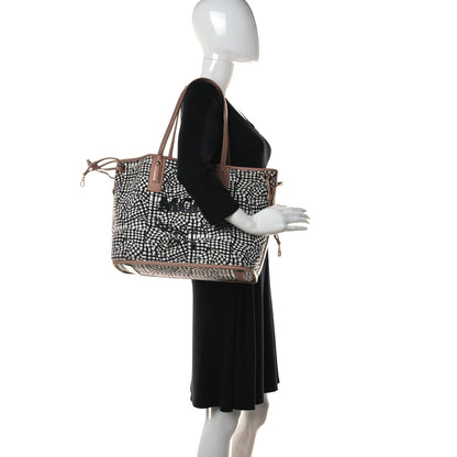 MCM Metallic Visetos Medium Liz Reversible Shopper Tote Champagne Gold 2 of 18