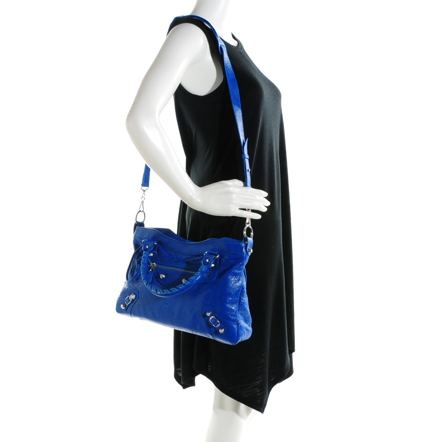 Agneau Giant 12 Silver Hardware Town Bleu Lazuli