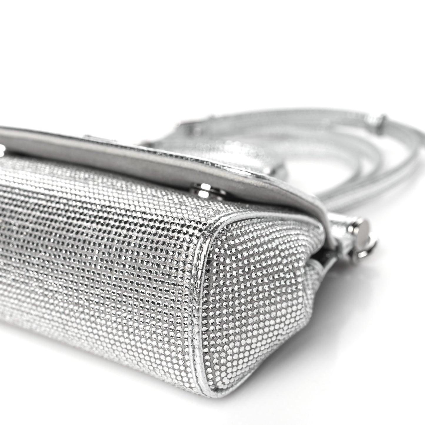 Crystal Small Miss Sicily Satchel Silver
