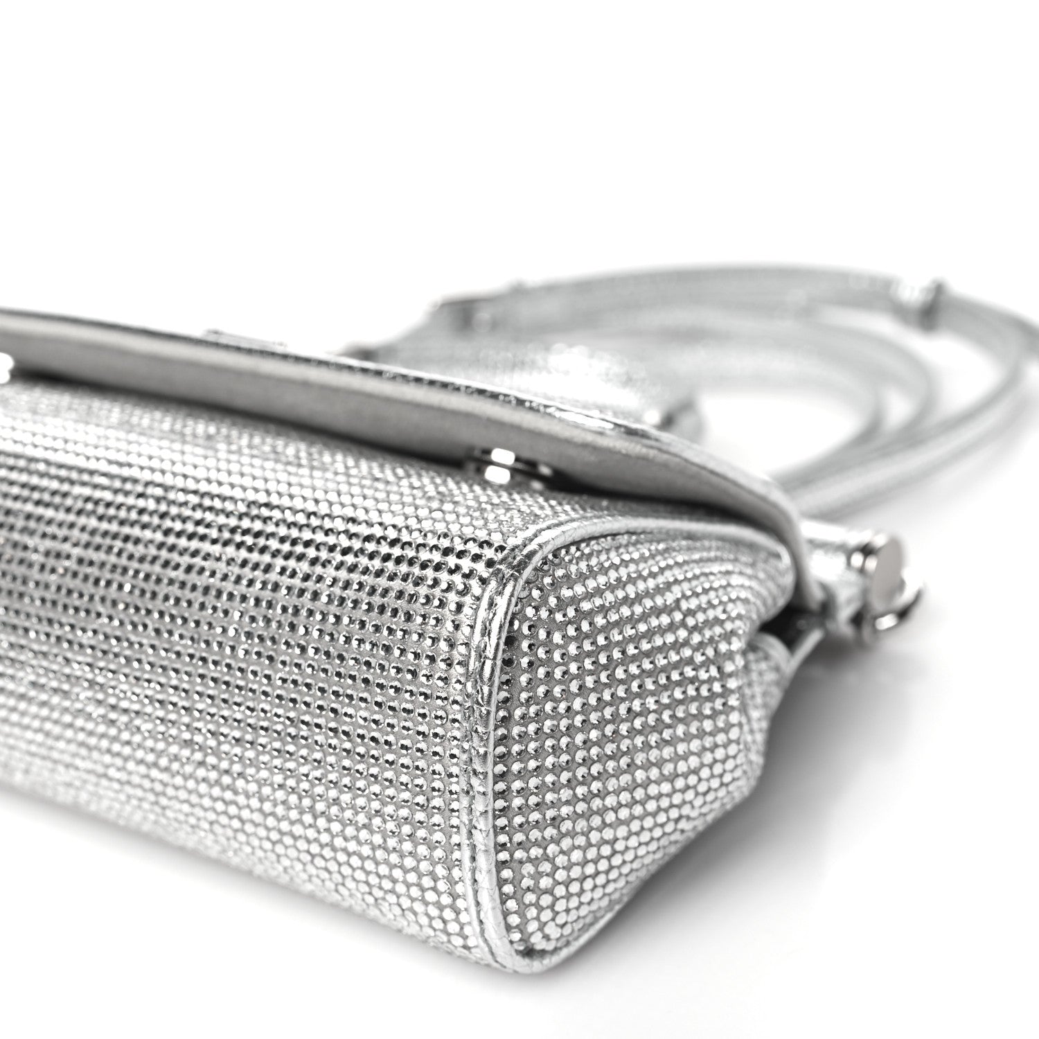 Dolce & Gabbana Crystal Small Miss Sicily Satchel Silver 9 of 10