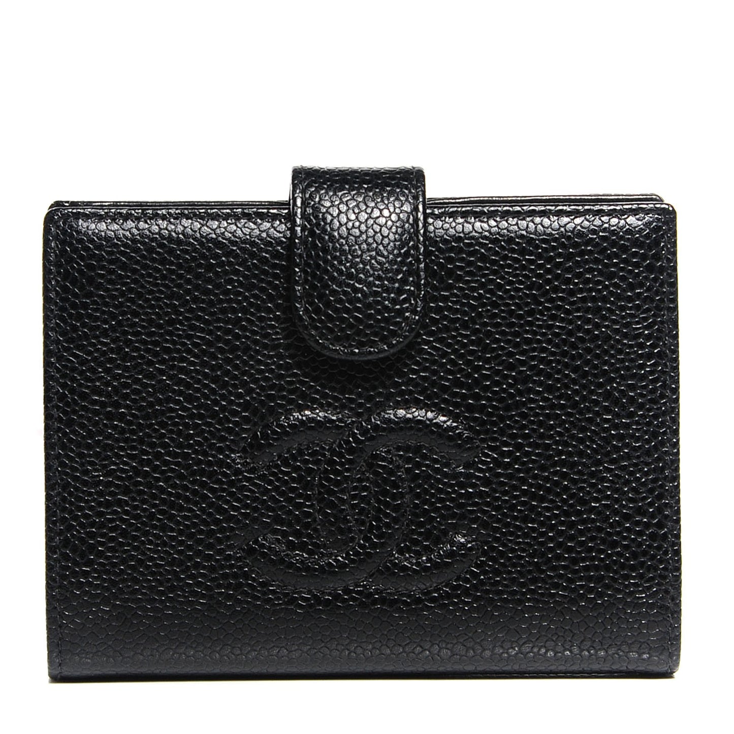 Caviar Timeless CC Compact French Wallet Black