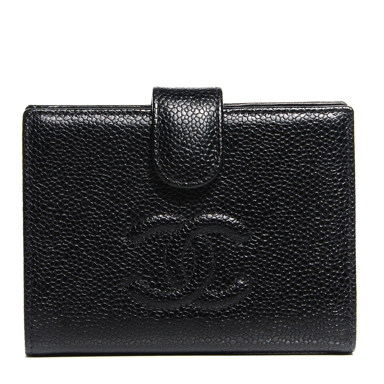 Chanel Caviar Timeless CC Compact French Wallet Black 1 of 8