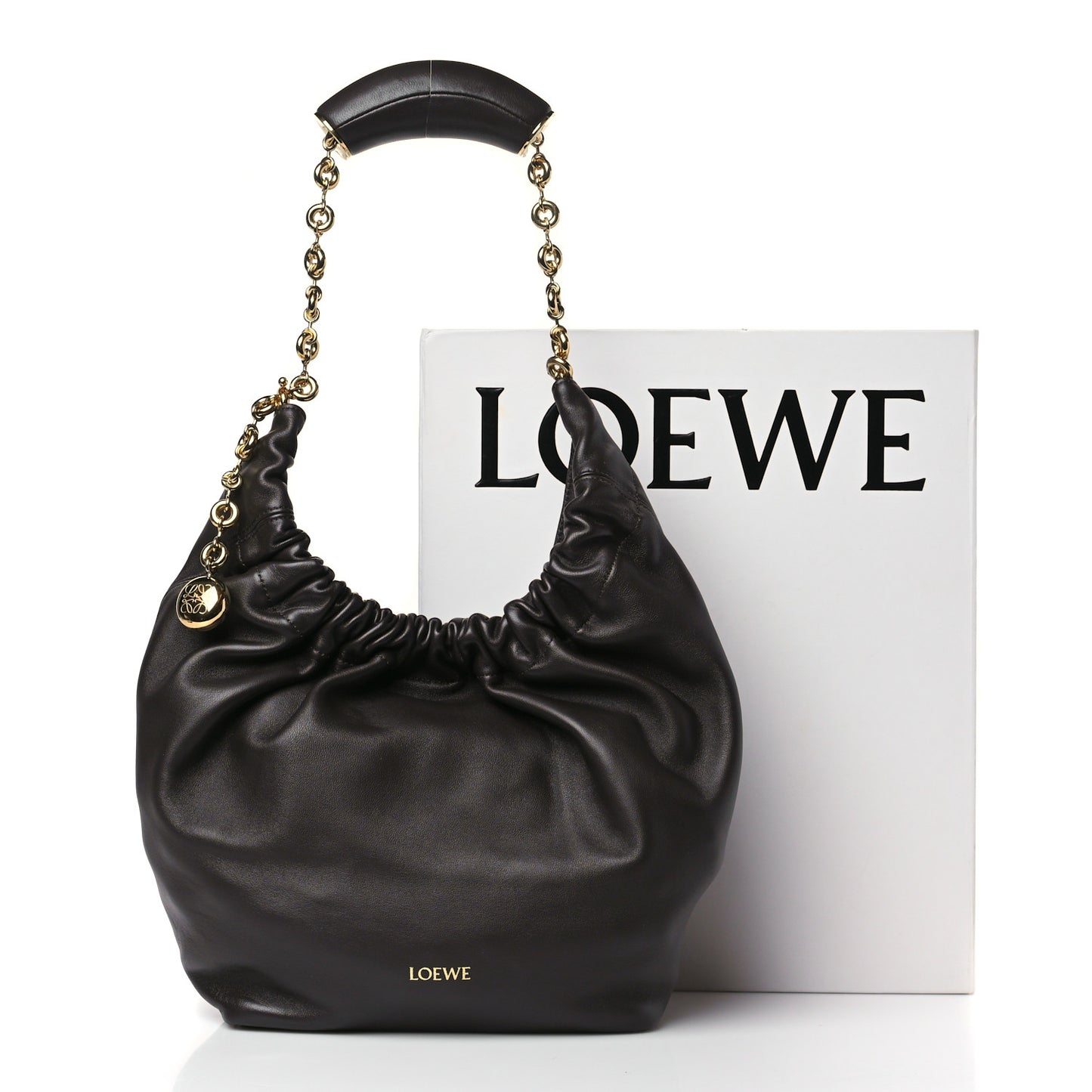Nappa Small Squeeze Bag Chocolate