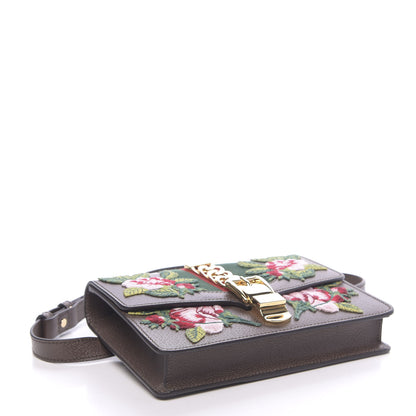 Gucci Calfskin Embroidered Sylvie Belt Bag 95 34 Brown 4 of 10