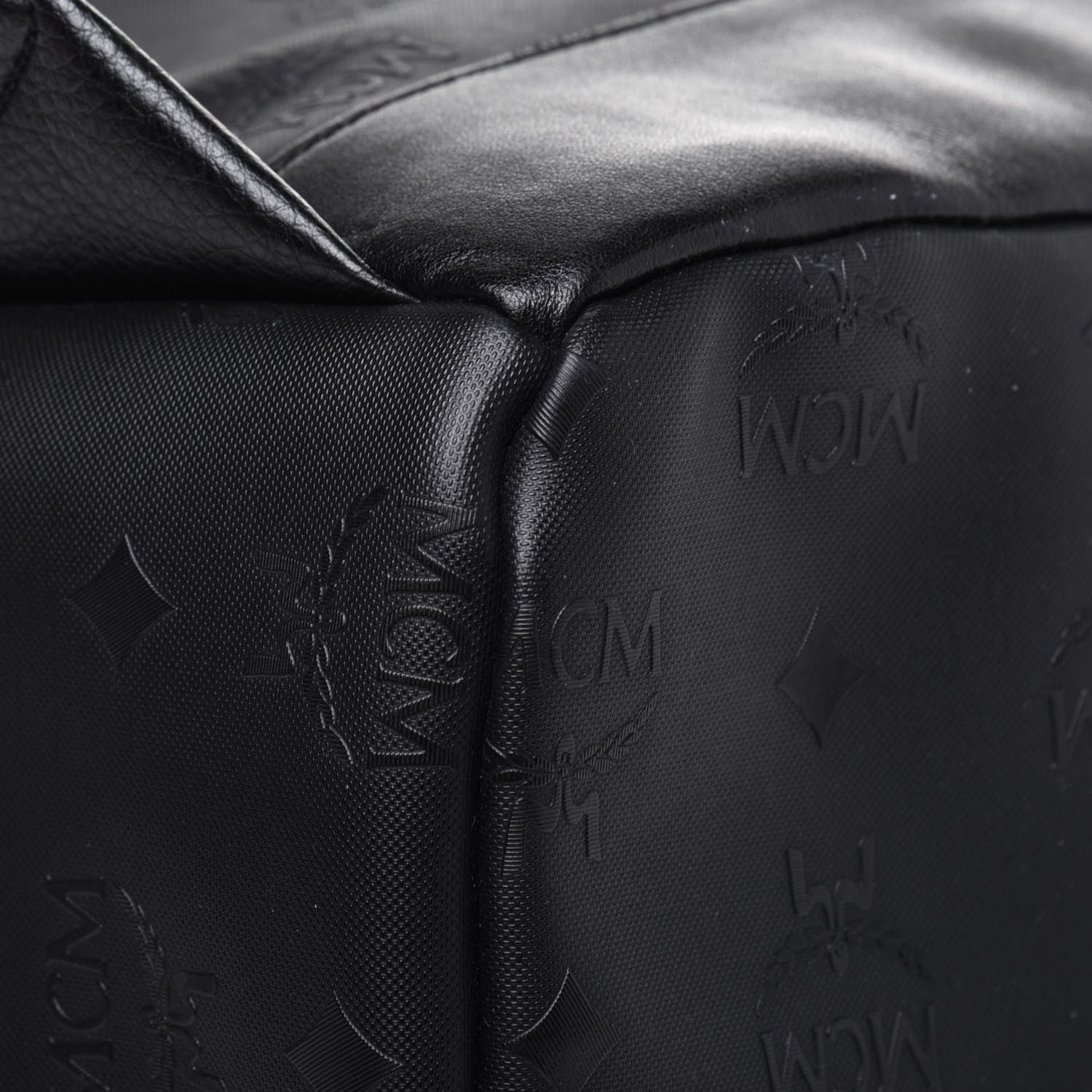 MCM Calfskin Medium Studded Backpack Black 15 of 18