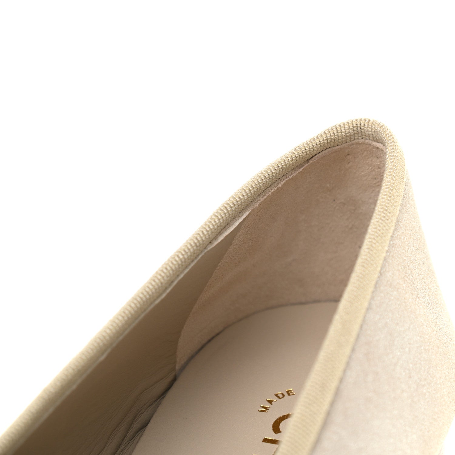 Chanel Metallic Goatskin Cap Toe CC Ballerina Flats 39.5 Gold 10 of 10