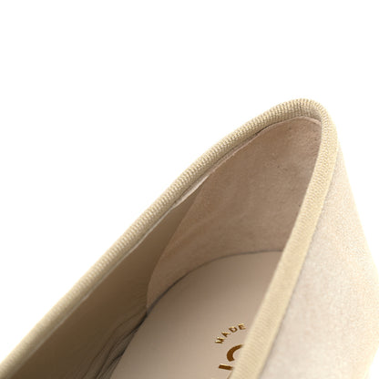 Chanel Metallic Goatskin Cap Toe CC Ballerina Flats 39.5 Gold 10 of 10