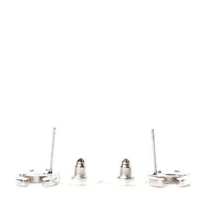 Chanel Crystal CC Earrings Silver 3 of 4