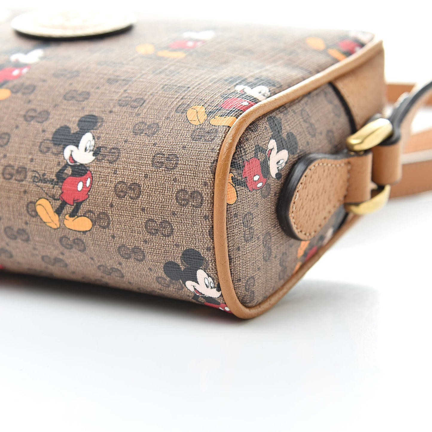 X DISNEY Mini Vintage GG Supreme Monogram Mickey Mouse Shoulder Bag Beige Vintage Sun Oil