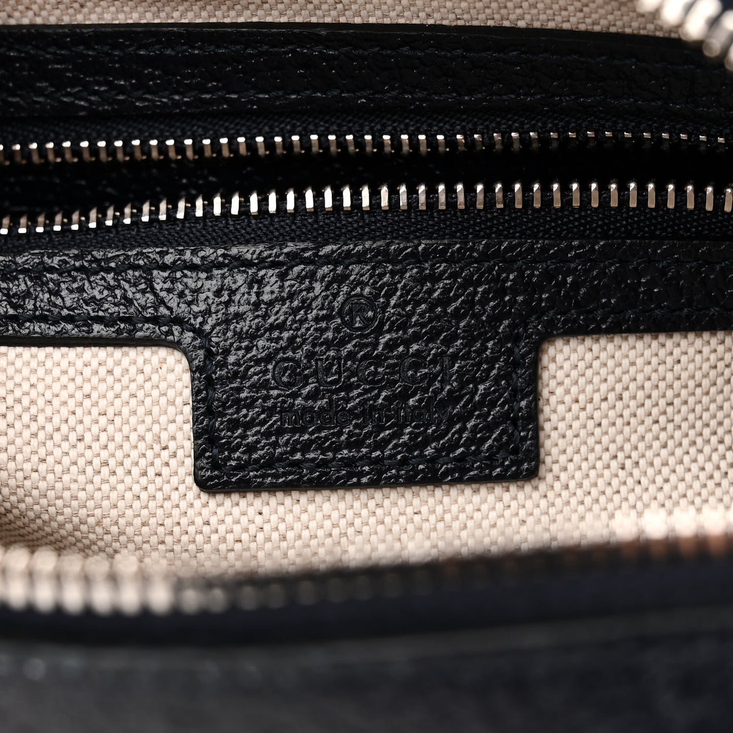 GG Supreme Monogram Textured Dollar Calfskin Small Horsebit 1955 Shoulder Bag Beige Blue