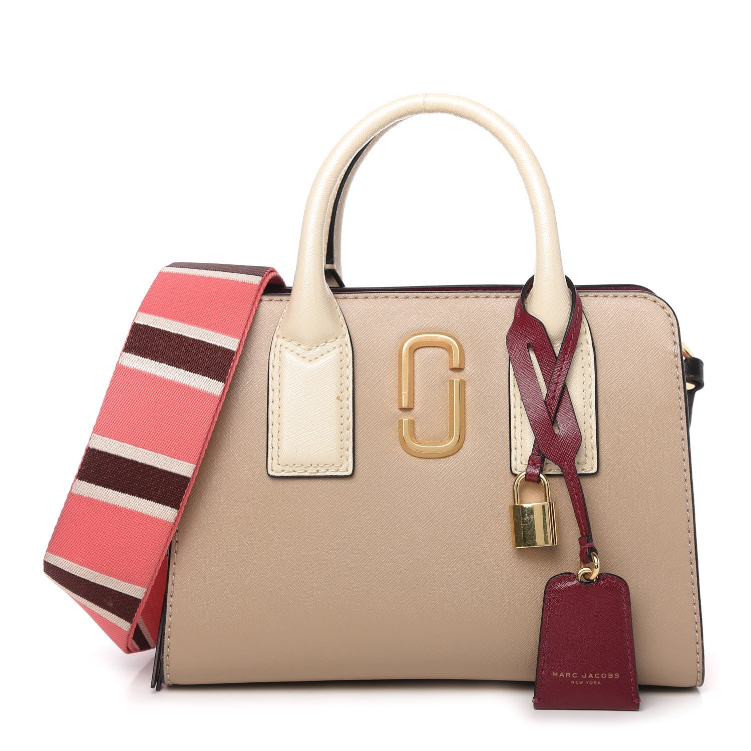 Marc Jacobs Saffiano Color Block Little Big Shot Tote Light Slate 1 of 10