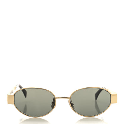 Celine Metal Triomphe 01 Sunglasses CL40235U Gold Green 2 of 7