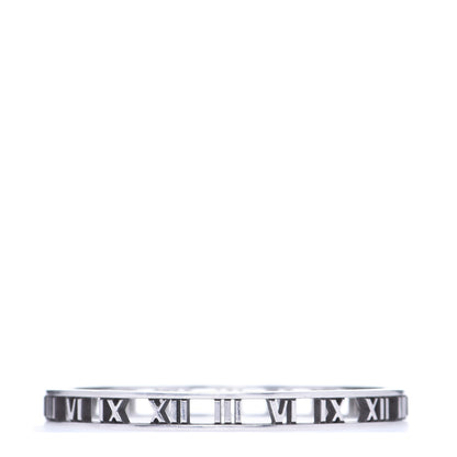 Tiffany Sterling Silver Narrow Atlas Open Bangle Bracelet 1 of 4