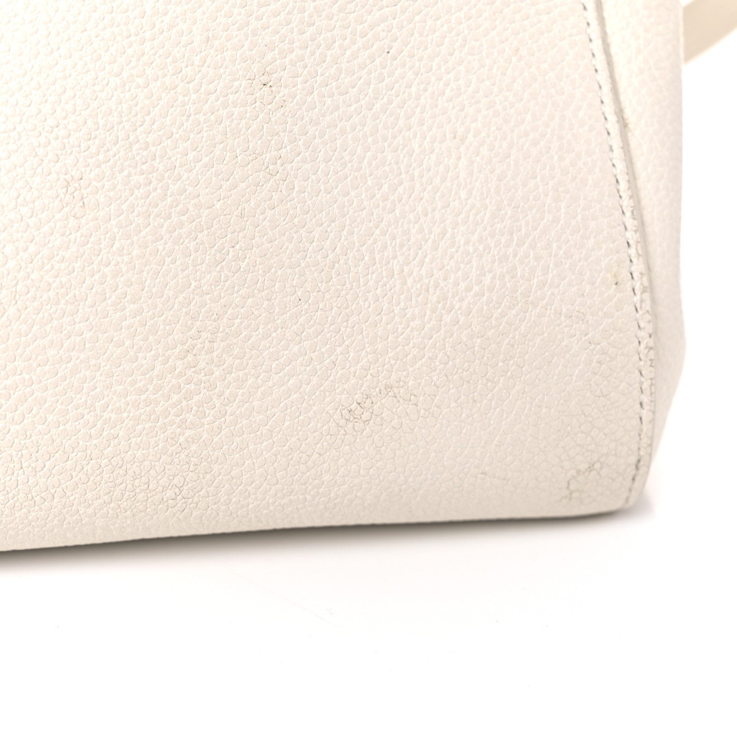 Saint Laurent Grained Calfskin Small Rive Gauche White 20 of 35