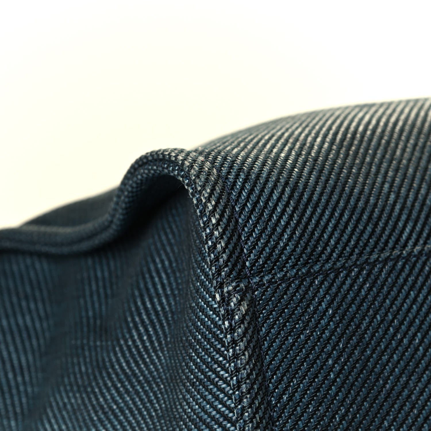 Chanel Mixed Fibers Calfskin Medium Deauville Tote Navy Blue 5 of 8