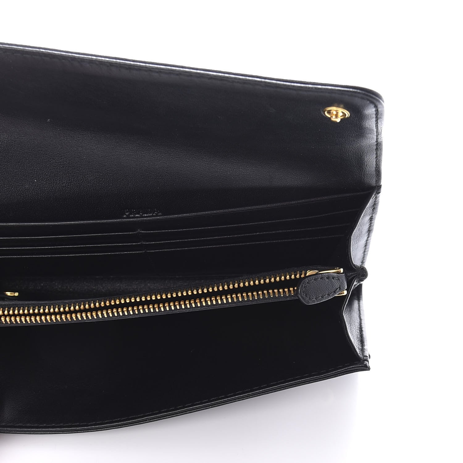 Prada Tessuto Nylon Soft Calf Continental Flap Wallet Black 7 of 8