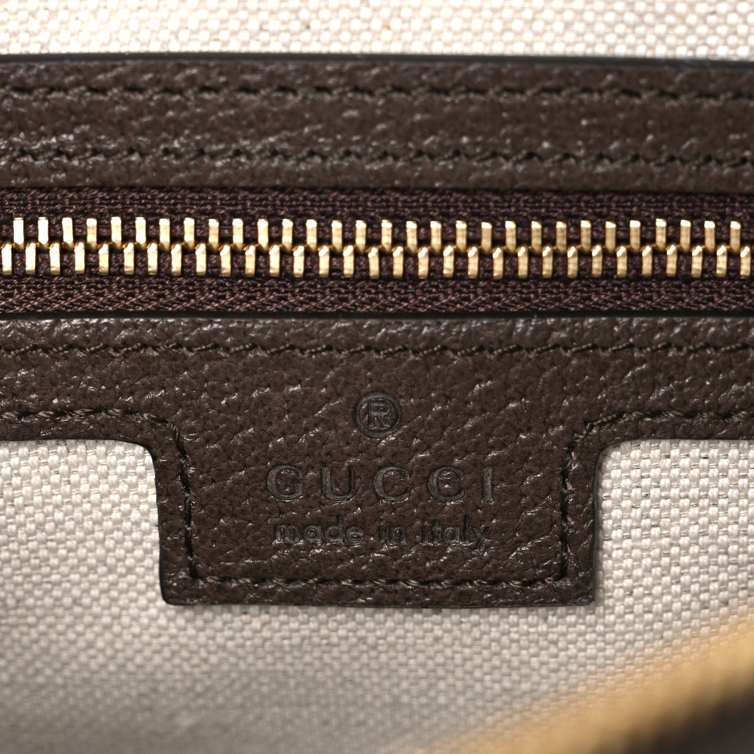 Gucci GG Supreme Monogram Textured Dollar Calfskin Web Studded Mini Ophidia Flap Shoulder Bag Beige Ebony New Acero 6 of 11