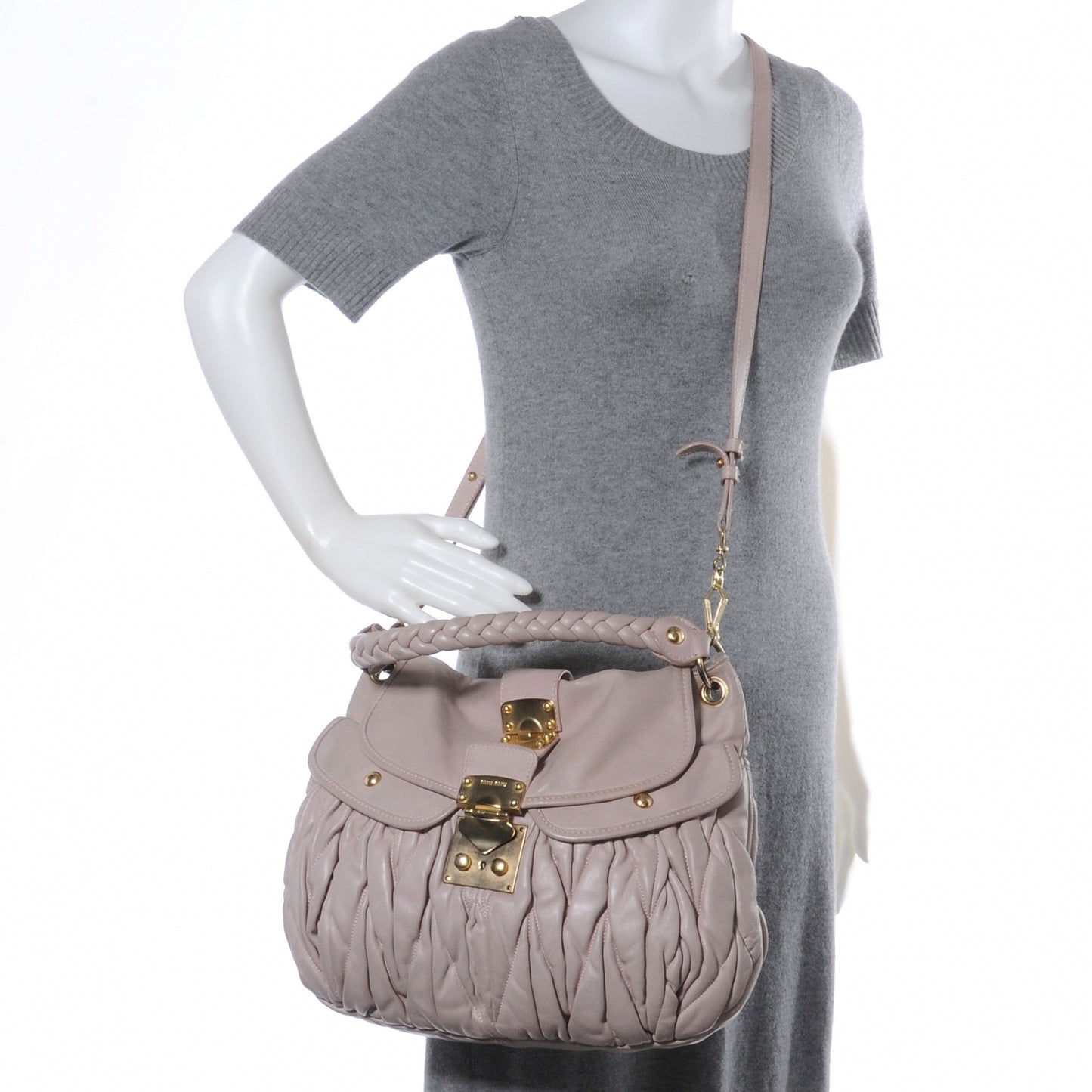Lux Leather Matelasse Coffer Deserto