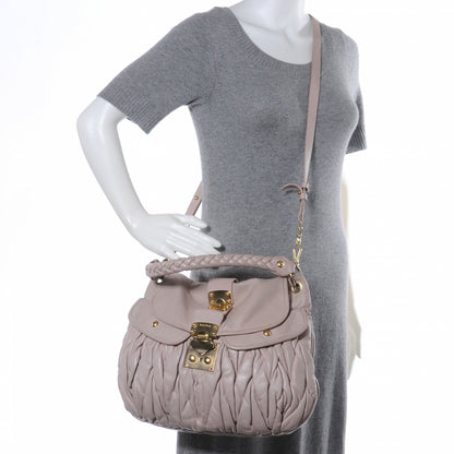 Miu Miu Lux Leather Matelasse Coffer Deserto 2 of 10