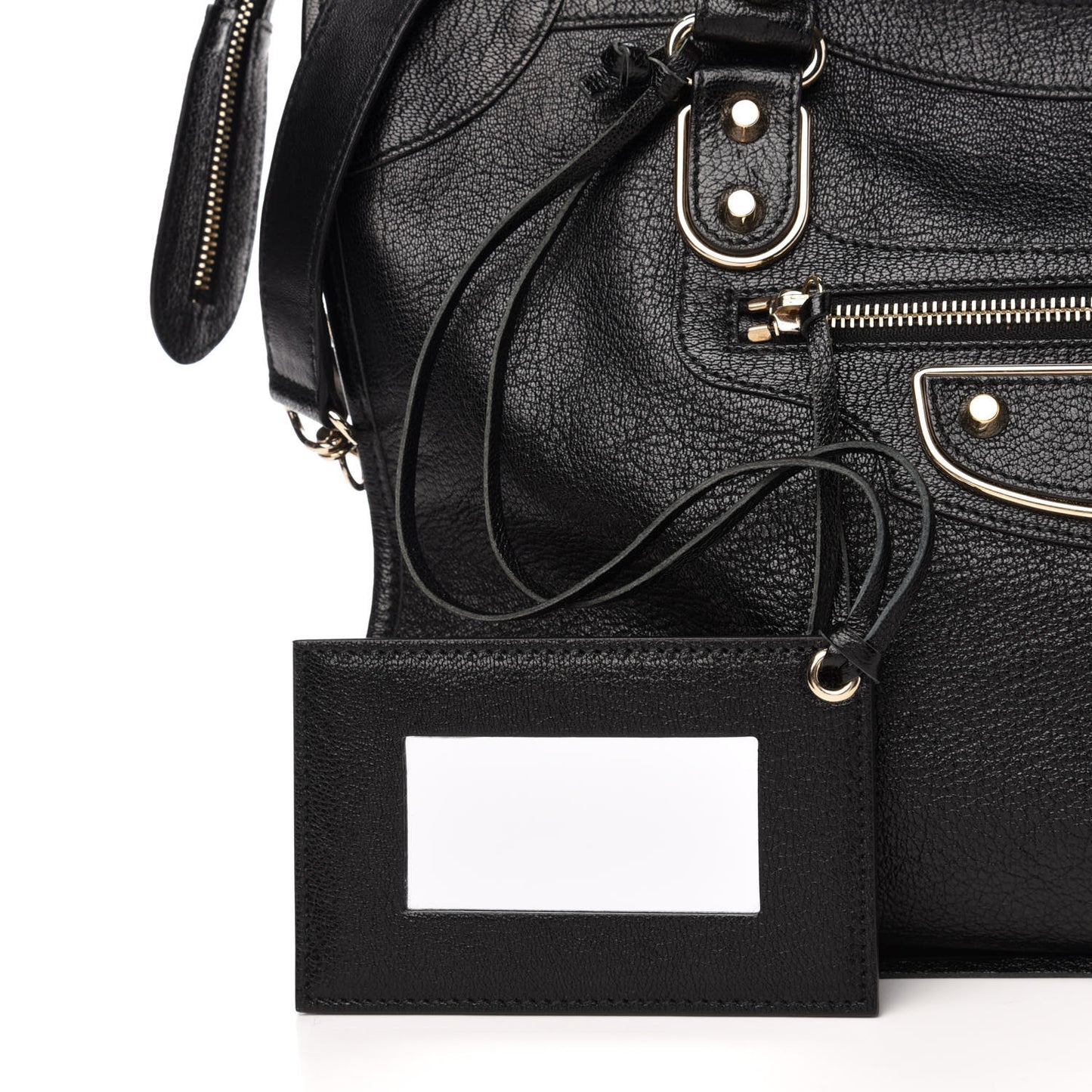 Chevre Gold Metallic Edge Hardware City Black